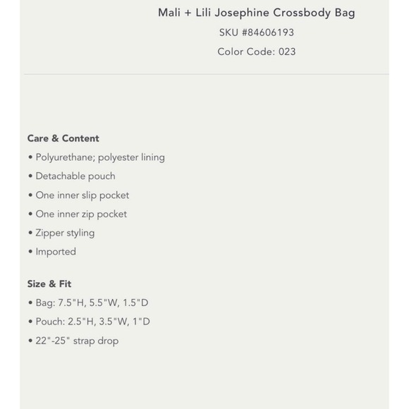 Mali+Lil crossbody phone bag small tan pebbled leather glitter strap - Picture 13 of 13